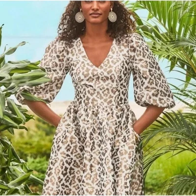 Платье Lilly Pulitzer Calyssa золотистый металлик леопард жаккардовое РАЗМЕР 4 - Изображение 1 из 4