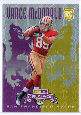 2013 Panini Rookies & Stars Rookie Crusade Purple 39 Vance McDonald 29/49 - Image 1 of 2