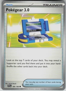 Pokegear 3.0 186/198 Scarlet & Violet Base Pokemon TCG Common - Picture 1 of 1