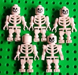 LEGO Skeleton Minifigures Bundle Lot x5 gen001 gen099 Standard Skull Floppy Arms - Picture 1 of 6