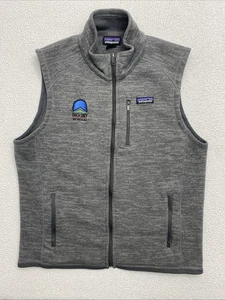 patagonia mens better sweater Fleece Vest Large Gray Big Sky Montana Logo B12 - Picture 1 of 9