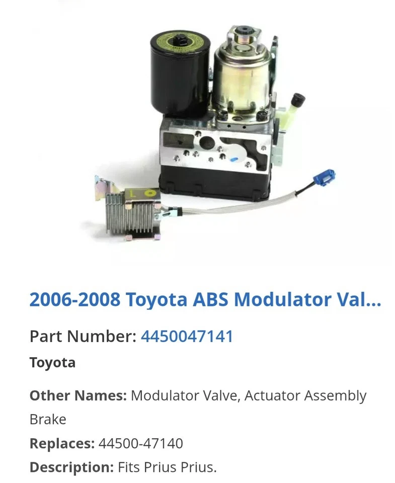 Actuador de freno Toyota Prius, modelo nuevo Foto 1 de 1