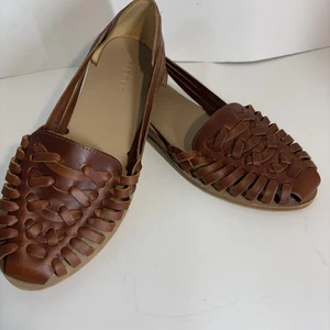 Nisolo Shoes Huaraches Handmade Woven Leather Sandals Womens Size 7 Medium Brown - Picture 1 of 7