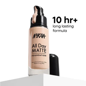 Nykaa All Day Matte Long Wear Liquid Foundation Combination Skin Biscuit 05 30ml - Picture 1 of 3