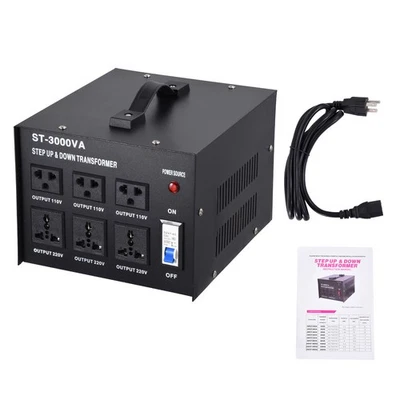 3000W 5000W Voltage Transformer Converter Step Up/Down 110v to 220v/220v to 110v - Image 1 of 4