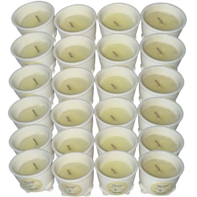 24 Duftkerzen Vanille  im Porzellanstövchen in Geschenkkartons Kerzen Angebot - Bild 1 von 4