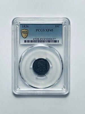 1836 Capped Bust Dime PCGS XF45 - Image 1 of 4