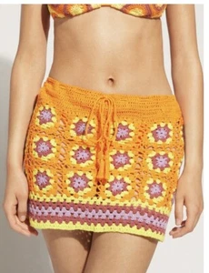 Calzedonia Häkelrock Handarbeit Granny Squares Kordelzug Taille - Bild 1 von 8