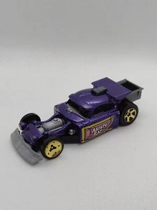 Hot Wheels Aristo Rat DTX10 Purple Gray Dragster Toy Car 2016 VGUC - Picture 1 of 6