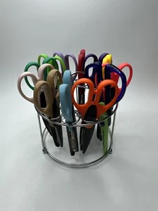 Lot of 12 Colorful Craft Edgers Craft Scissors with Metal Holder  - Picture 1 of 8