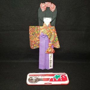 Health Up Japanische Papier Geisha & Chop Stix & Löffel im Etui NIE BENUTZT - Bild 1 von 10