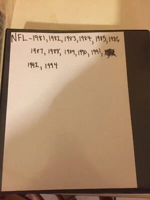 NFL Toops & Pro Set 81,82,83,84,85,86,87,88,89,90,91,92 & 94 - Image 1 of 4