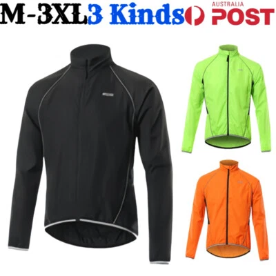 Men Cycling Clothes Windproof Long Sleeve Zipper Jacket Boy MTB Bike Coat Jersey - Image 1 of 4