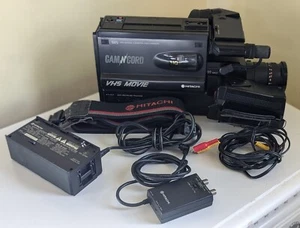 HITACHI VHS CAMCORDER VM-5000A + Cords, ADAPTOR, Strap VINTAGE - 4 PARTS ONLY! - Picture 1 of 14