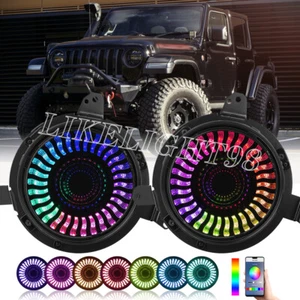 Combo de faros LED halo RGB Chasing Demon DRL para Jeep Wrangler JL Gladiator - Imagen 1 de 19