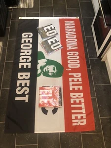 Bandera Manchester United (3x5 pies) George Best Man Utd Bandera MUFC Nueva - Imagen 1 de 5