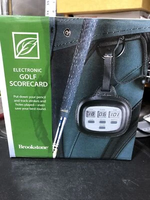 Cartão de pontuação de golfe eletrônico Brookstone resistente à água++++ confuso AUTO PUTT RETURN - Imagem 1 de 3