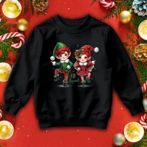 Jungen und Mädchen Weihnachten Elfe Pullover Sweatshirts für Kinder #MC - Bild 1 von 25