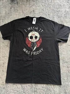 Horror T shirt Friday The 13th Jason I Wish It Was Friday 2xl - Picture 1 of 4