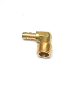 5/16 ID Schlauch Widerhaken Winkel 3/8 Außen Npt Messing Fitting Luft Wasser Öl Gas FP139-5C - Bild 1 von 7