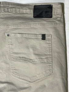 Buffalo Jeans Sam X Men 40x30 Khaki Beige Slim Straight Stretch Travel Safari - Picture 1 of 10