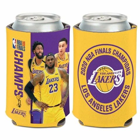 LOS ANGELES LAKERS 2020 NBA CHAMPIONS CAN BOTTLE COOZIE KOOZIE COOLER HOLDER Cover