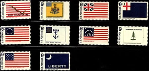 USA, Scott 1345-54, MNH, 1968, Historic State Flags - Picture 1 of 1