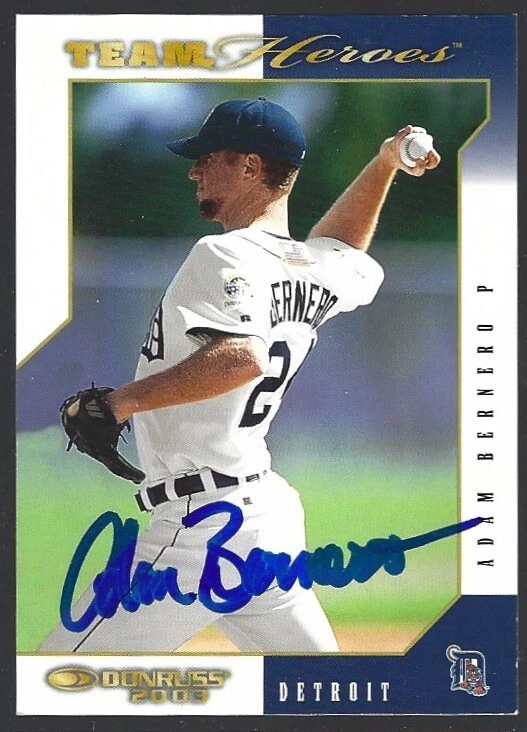 Adam Bernero 2002 Donruss Team Heroes #195 IP autograph signed card - Image 1 of 1
