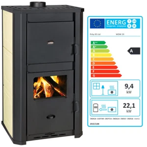Poêle a Bois Intégré Chaudière Cheminée Prity WDW 29 D - 22.1 + 9.4 kw. - Photo 1/3
