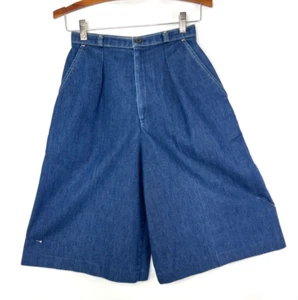 Vintage 1970er Levi’s Orange Tab Wide Leg Plissee Denim Culotte/Shorts S EUC - Bild 1 von 16