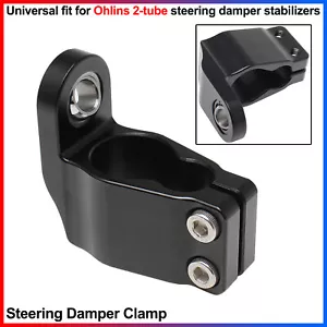 Universal for Ohlins 2-tube steering damper stabilizers - Steering Damper Clamp - Foto 1 di 18