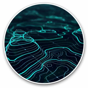 2 x Vinyl Stickers 20cm - 3D Geographic Landscape Geology Cool Gift #13185 - Photo 1/9
