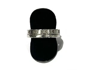 925/- Silberring, Bandring, Edelsteine, Muster, Esprit, Gr. 56, guter Zustand - Bild 1 von 4