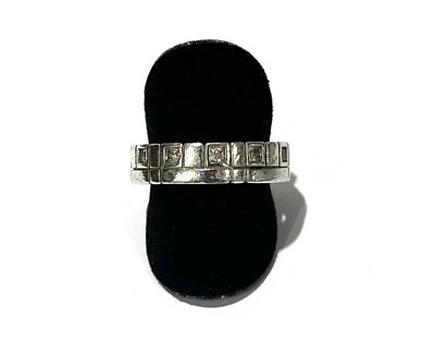 925/- Silberring, Bandring, Edelsteine, Muster, Esprit, Gr. 56, guter Zustand - Bild 1 von 4