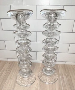 2 candelabros brutalistas raros MCM 7 anillos Timo Saparaneva - Imagen 1 de 9