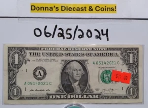 BIRTHDAY NOTE-2013 SERIES $1 WASHINGTON CURRENCY BILL # A 05142021 C 05/14/2021 - Picture 1 of 9
