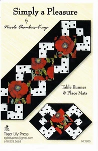 Simply A Pleasure Table Runner & Place Mats By Tiger Lily Press - Picture 1 of 2