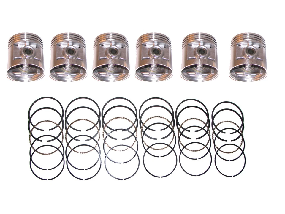 6 pistones y anillos Chevrolet 235 1953-1962 6 cilindros, 53 54 55 56 57 58 59 60 62 Foto 1 de 2