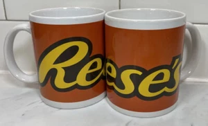 Reese's Peanut Butter Cups Ceramic Coffee Tea Cup Mug (Set of 2) by Galerie - Picture 1 of 6