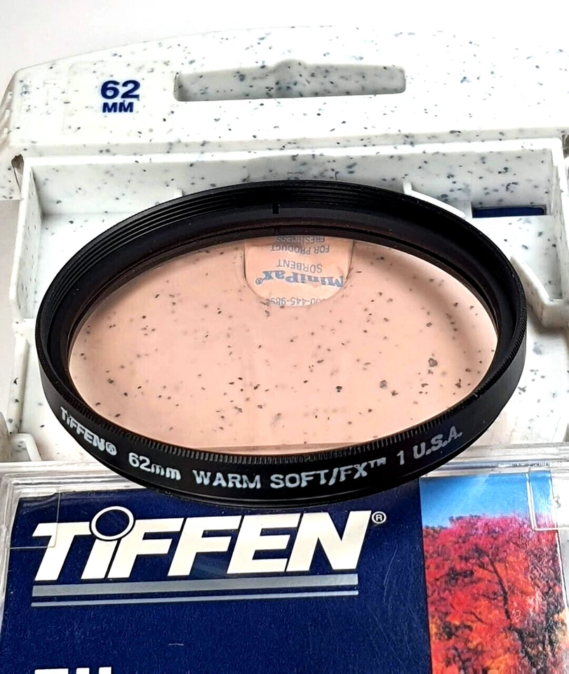 TiFFEN 62mm Warm Soft FX 1 Filter 62WSFX1 62 mm E62 Reduces Wrinkles & Blemishes - Image 1 of 4