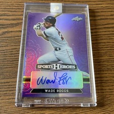 2018 Leaf Metal Sports Heroes Purple #8/10 Wade Boggs #BA-WB1 Auto HOF Red Sox