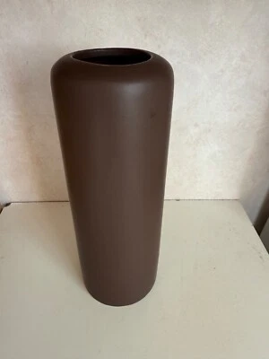 Blumenvase Keramik braun matt modern Höhe 27cm schmal - Bild 1 von 4