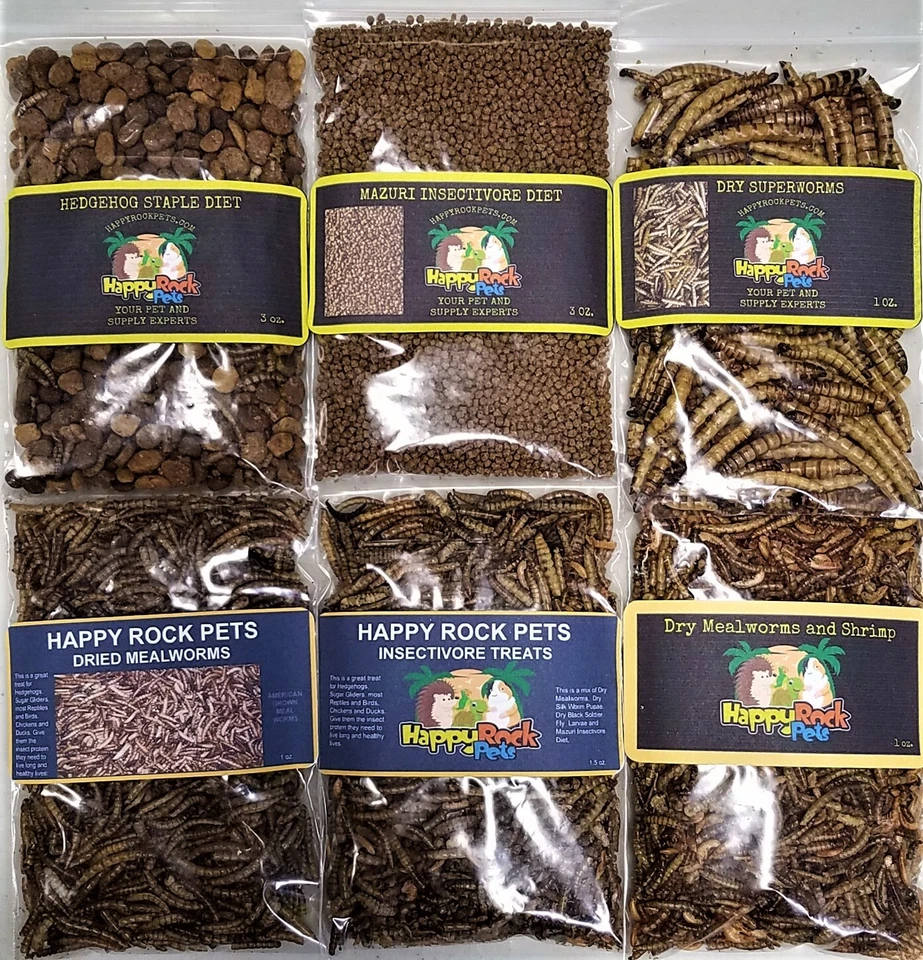 HAPPY ROCK PETS Hedgehog and Sugar Glider Insectivore Treat Sampler 6 pack #2