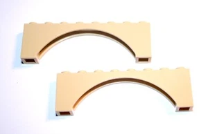 2x LEGO® Bogen-Stein 1x8x2 Bogen neue Form erhöht 16577 (3308) NEU Beige Tan - Bild 1 von 1