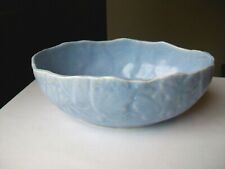 NELSON MCCOY BUTTERFLY OVAL CONSOLE BOWL MATTE BLUE 8 1/2" X 6" 1940's