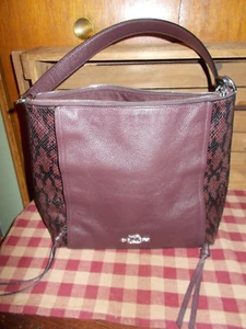 100 Percent Real Coach Hobo OXBLOOD Purse Handbag Shoulder - Picture 1 of 12