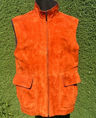 Limited Loro Piana Mandelli Jacket Gilet Waistcoat Linen Leather Suede Size 50 - Image 1 of 4