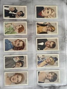 GALLAHER-FULL SET- STARS OF SCREEN & STAGE 1935 (GREEN BACK 48 CARDS) - Picture 1 of 10