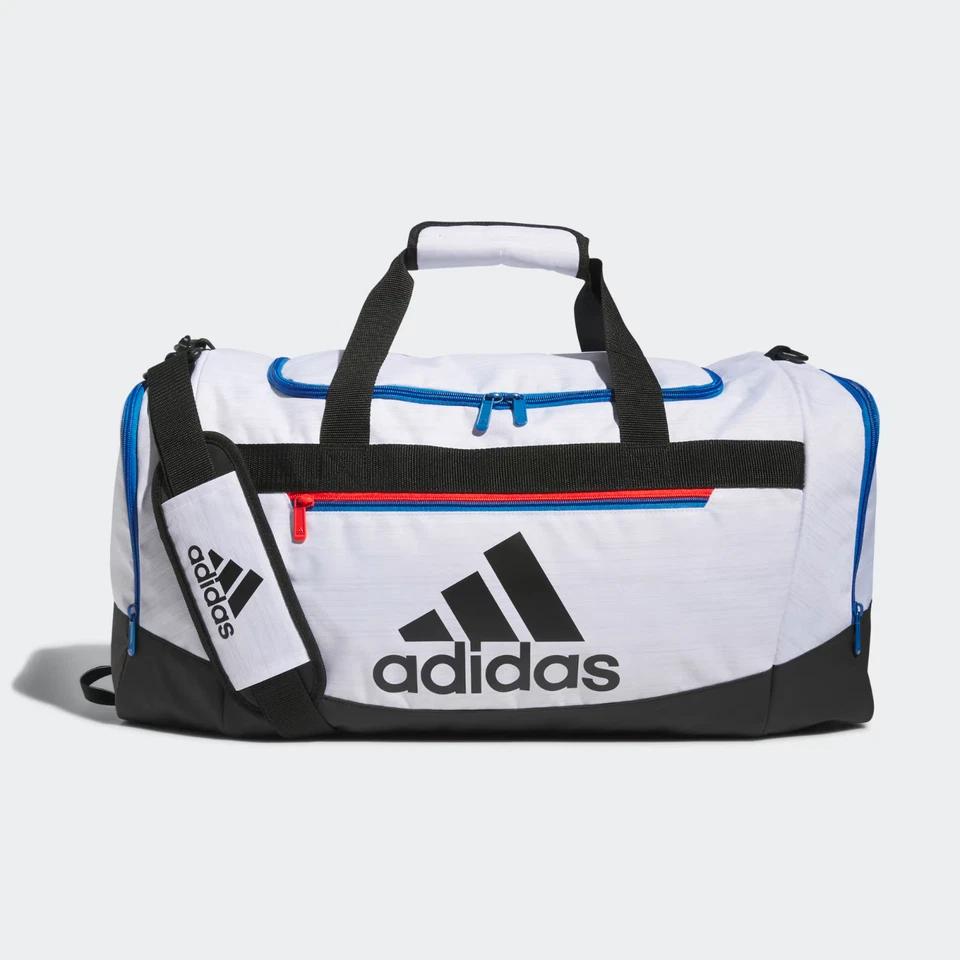 Adidas Defender IV Mediano Gimnasio Entrenamiento Bolsa de Lona Blanco Base Resistente al Agua Nuevo con Etiquetas Foto 1 de 4