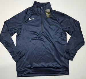 Nike Mens Therma 1/4 Zip Blue  Long Sleeve Training Size Large NWT 897090-419 - Picture 1 of 9